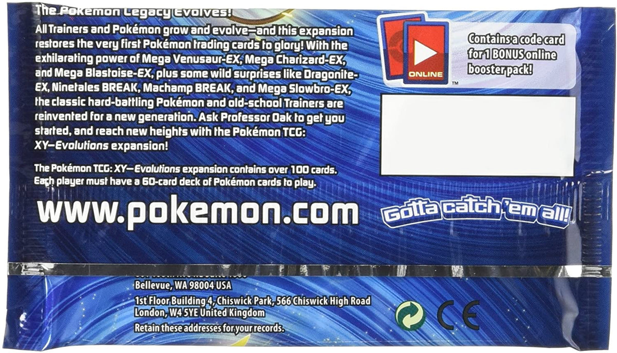 Pokemon - XY: Evolutions - Booster Pack Random Pack Art