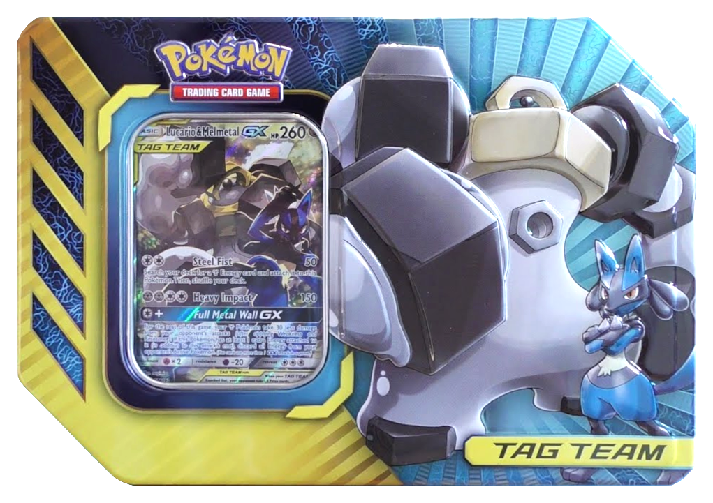 See description - Pokemon - Power Partnership Tin (Lucario & Melmetal GX)