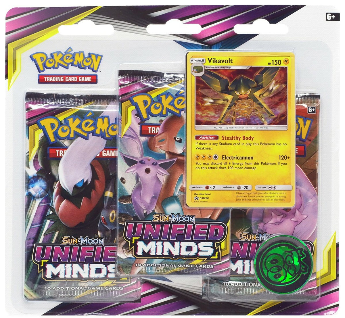Minor flaws - See description Sun & Moon: Unified Minds - 3-Pack Blister (Vikavolt)