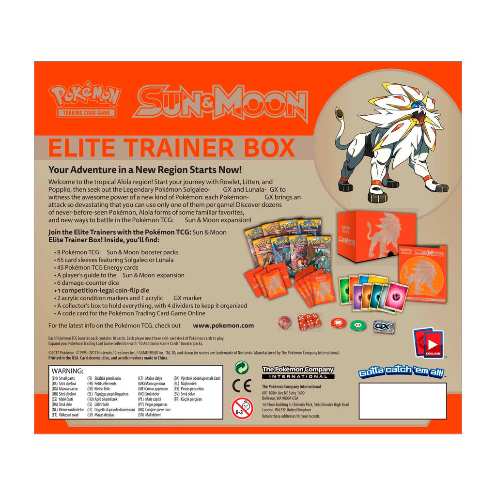 Sun & Moon - Elite Trainer Box (Solgaleo)(Read Description)
