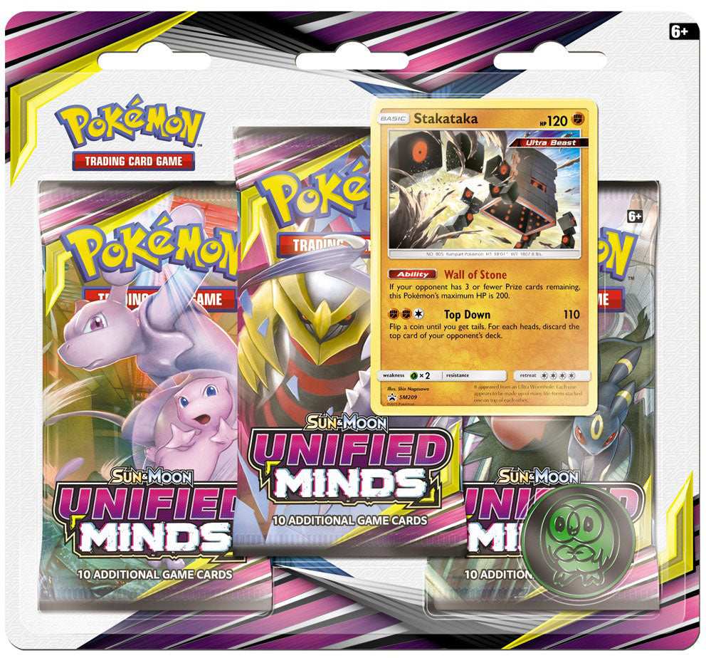 Minor flaws - See description Sun & Moon: Unified Minds - 3-Pack Blister (Stakataka)