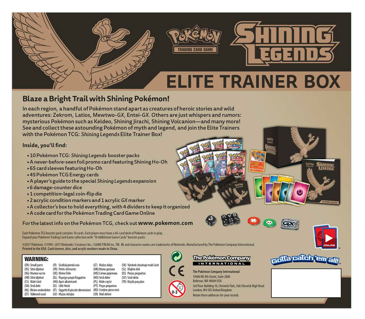 Shining Legends - Elite Trainer Box (Read Description)