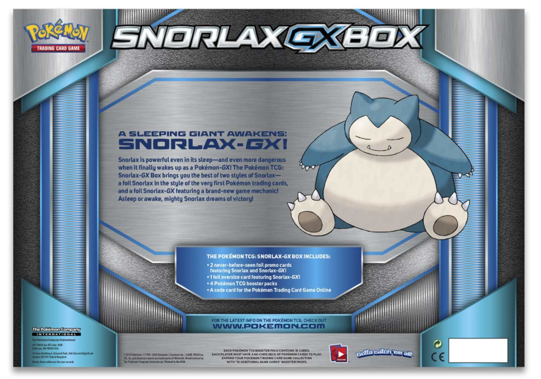 Pok¨¦mon Snorlax GX Box (Read description)
