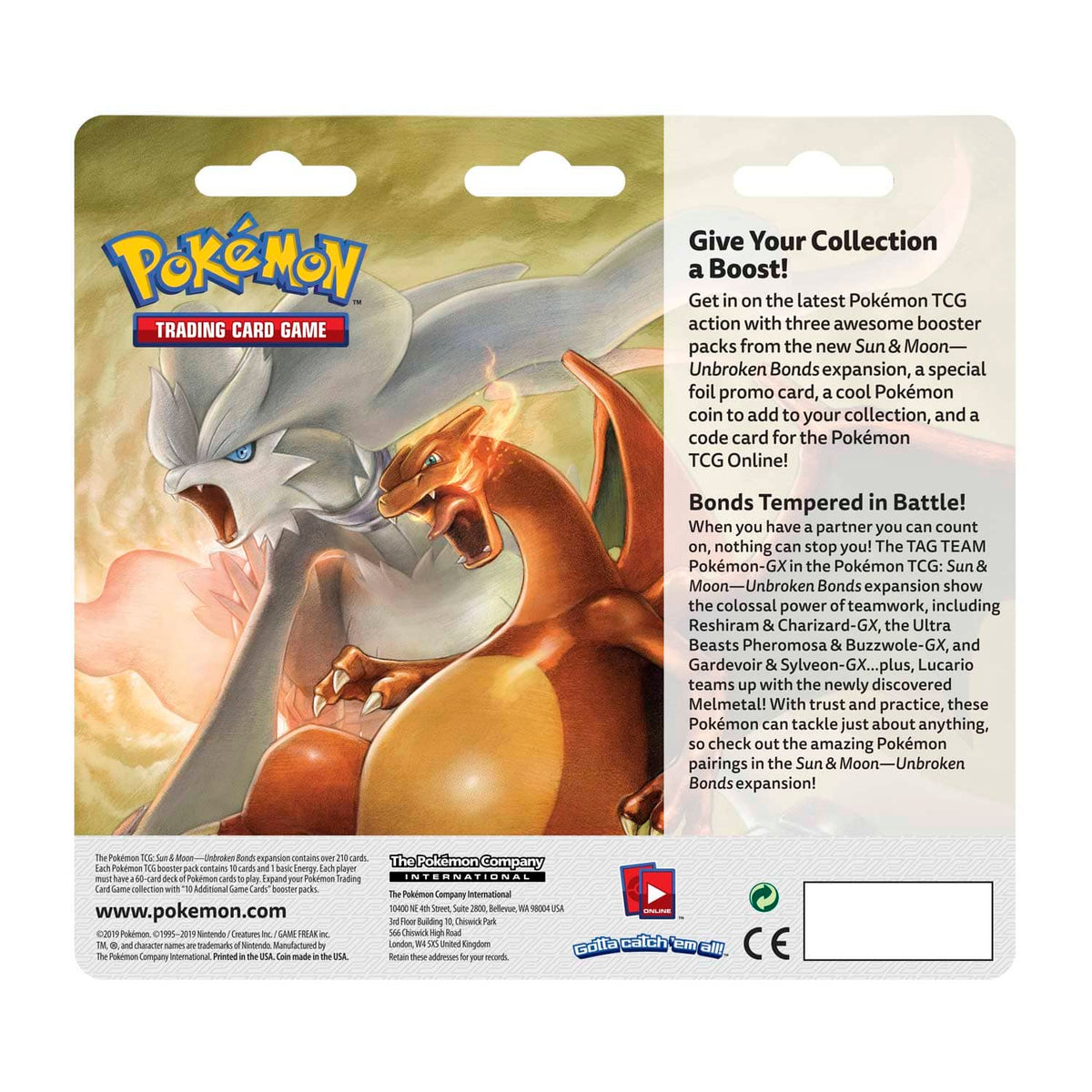 Minor flaws - See description Sun & Moon: Unbroken Bonds - 3-Pack Blister (Typhlosion)