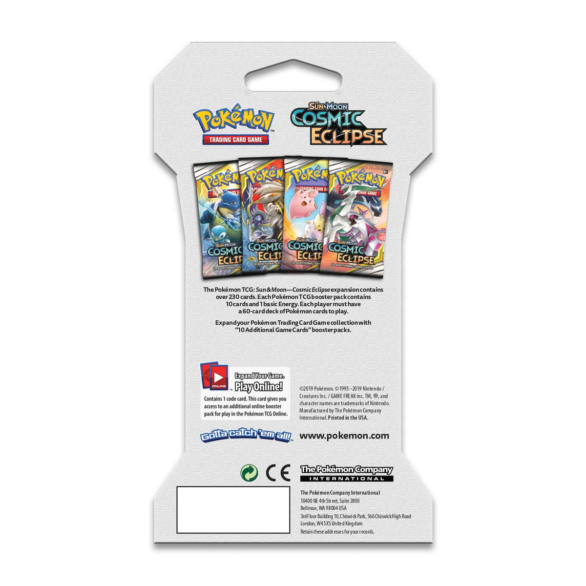 Sun & Moon: Cosmic Eclipse - Sleeved Booster Pack (Random Art)