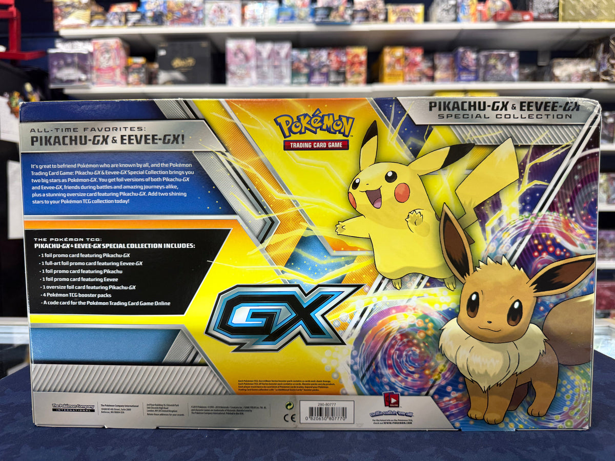 Dents & Imperfections - See description Pokemon - Sun & Moon: Special Collection (Pikachu GX & Eevee GX)
