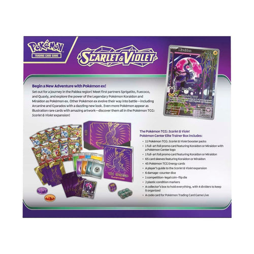 (Corner + Edge Dings) Scarlet & Violet - Elite Trainer Box (Miraidon) (Pokemon Center Exclusive) - Read Description