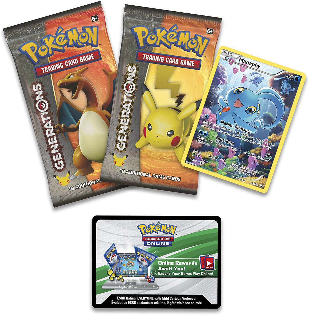 See description Pokemon - Generations - Mythical Pokemon Collection (Manaphy)