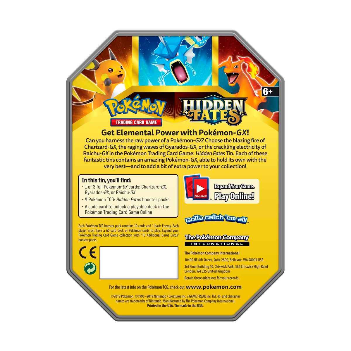 Pokemon - Hidden Fates - Collector's Tin (Raichu GX)
