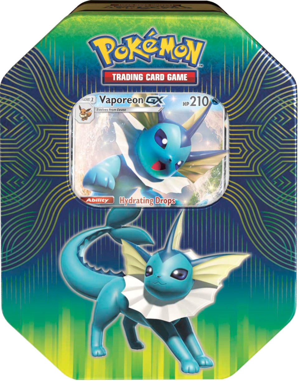 Elemental Power Collector's Tin (Vaporeon GX)(Read Description)