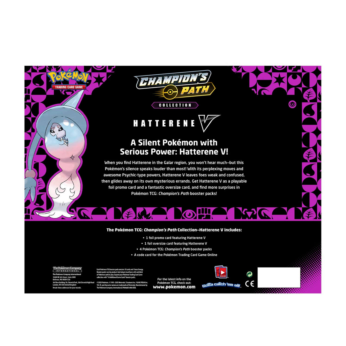 Pok¨¦mon - Champion's Path - Hatterene V Collection Box