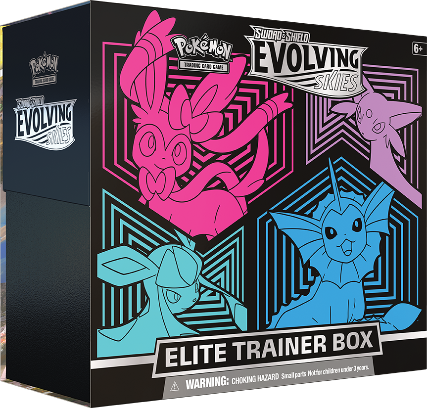 (Wrap Damage) Sword & Shield: Evolving Skies - Elite Trainer Box (Glaceon/Vaporeon/Sylveon/Espeon) (Read Description)