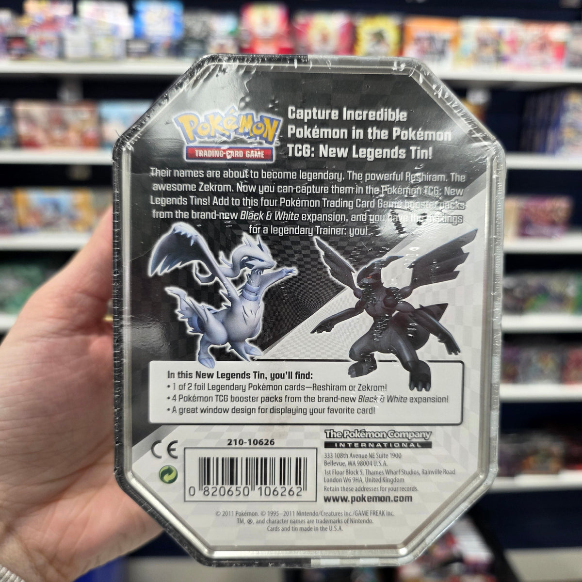 Pokemon 2011 New Legends Tin - Zekrom (READ DESCRIPTION)